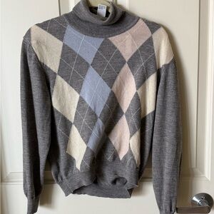 Talbots Gray Merino Wool Sweater